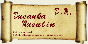 Dušanka Musulin vizit kartica